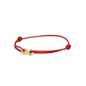 Preview: 1,5 mm rotes Nylonarmband mit einem Titan-Unendlichkeitszeichen - Infinity Red Gold